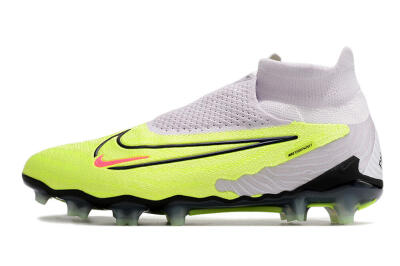 Men's Nike Phantom GX Elite DF FG Firm Ground High-Tops Football Boots - Green/Black/White