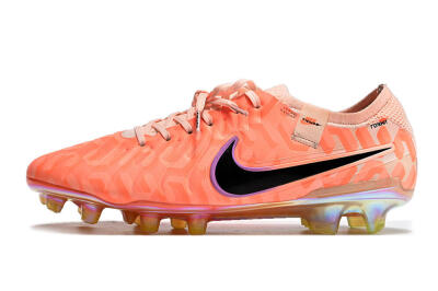 Men's Nike Tiempo Legend 10 Elite FG Firm Ground Low-Tops Football Boots - Pink/Black