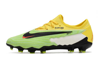 Men's Nike Phantom GX Academy FG Firm Ground Low-Tops Football Boots - Green/Black/White/Yellow