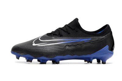 Men's Nike Phantom GX Academy FG Firm Ground Low-Tops Football Boots - Black/White/Blue