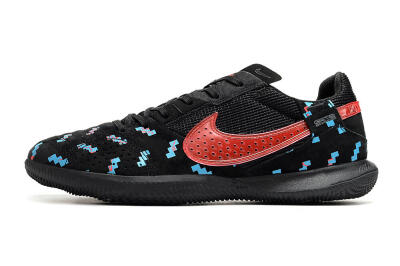 Men's Nike Street Gato IC Indoor & Futsal Low-Tops Football Shoes - Black/Blue/Red