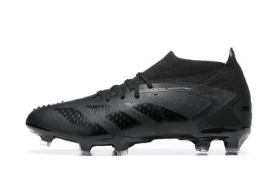 Men's Adidas Predator Accuracy+ FG Firm Ground High-Tops Football Boots - Black/Black