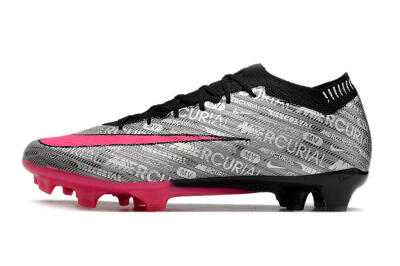 Unisex Nike Air Zoom Mercurial Vapor 15 Elite FG Firm Ground Low-Tops Football Boots - Silver/Pink/Black