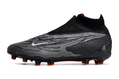 Men's Nike Phantom GX Elite DF AG Artificial Grass High-Tops Football Boots - Black/Grey/White