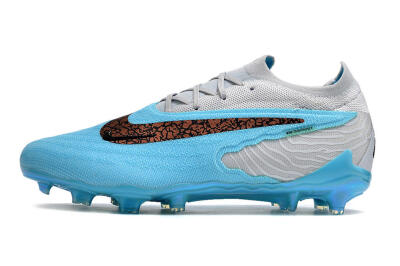Unisex Nike Phantom GX Elite FG Firm Ground Low-Tops Football Boots - Blue/Black/White