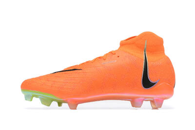 Men's Nike Phantom Luna Elite FG Firm Ground High-Tops Football Boots - Orange/Black/Green