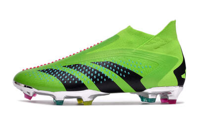 Men's Adidas Predator Accuracy+ FG Firm Ground High-Tops Football Boots - Green/Blue/Black