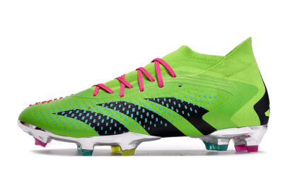 Men's Adidas Predator Accuracy.1 FG Firm Ground High-Tops Football Boots - Green/Blue/Black