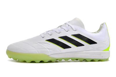 Men's Adidas Copa Pure.3 TF Artificial Turf Low-Tops Football Shoes - White/Black/Green