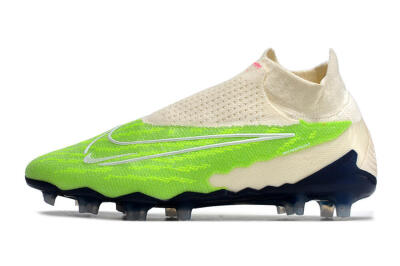 Men's Nike Phantom GX Elite DF Link FG Firm Ground High-Tops Football Boots - Green/White/Beige