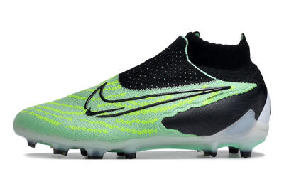 Unisex Nike Phantom GX Elite DF FG Firm Ground High-Tops Football Boots - Green/Black/White