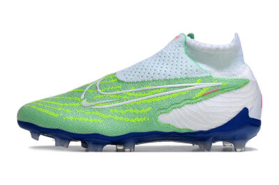 Unisex Nike Phantom GX DF Elite FG Firm Ground High-Tops Football Boots - Green/White/Blue
