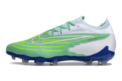 Unisex Nike Phantom GX Elite FG Firm Ground Low-Tops Football Boots - Green/White/Blue