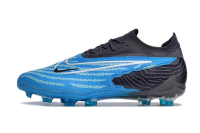 Unisex Nike Phantom GX Elite FG Firm Ground Low-Tops Football Boots - Blue/White/Black