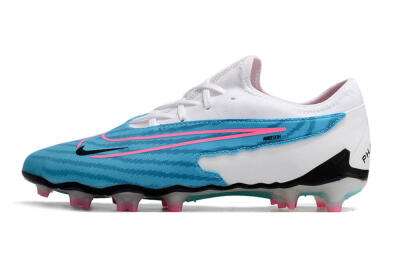 Unisex Nike Phantom GX Academy FG Firm Ground Low-Tops Football Boots - Blue/White/Pink