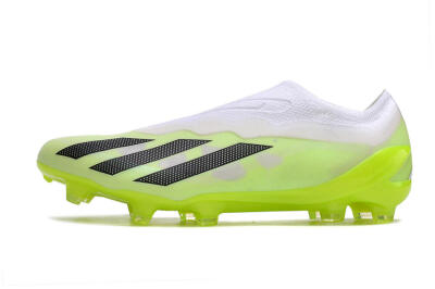 Men's Adidas X Crazyfast.1 LL FG Firm Ground Low-Tops Football Boots - Green/Black/White