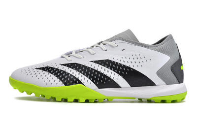 Men's Adidas Predator Accuracy.3 TF Artificial Turf Low-Tops Football Shoes - White/Black/Green/Grey