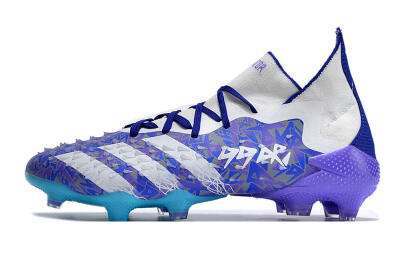 Men's Adidas Predator Freak.1 FG Firm Ground High-Tops Football Boots - Purple/White/Blue