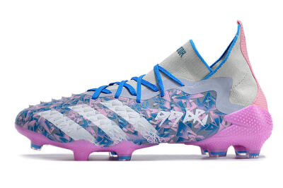 Men's Adidas Predator Freak.1 FG Firm Ground High-Tops Football Boots - Purple/White/Blue/Pink