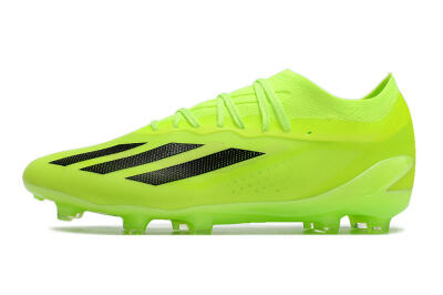 Men's Adidas X Crazyfast.1 FG Firm Ground Low-Tops Football Boots - Green/Black