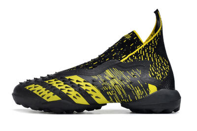 Unisex Adidas Predator Freak+ TF Artificial Turf High-Tops Football Shoes - Black/Yellow
