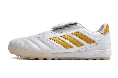 Men's Adidas Copa Gloro TF Artificial Turf Low-Tops Football Shoes - White/Gold