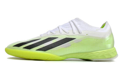 Men's Adidas X Crazyfast.1 IC Indoor & Futsal Low-Tops Football Shoes - Green/White/Black