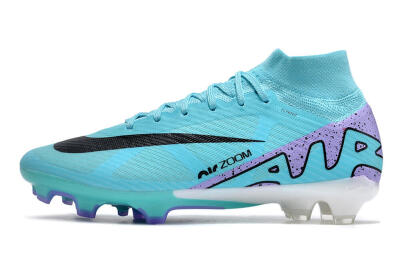 Men's Nike Air Zoom Mercurial Superfly 15 Elite FG Firm Ground High-Tops Football Boots - Blue/Black/Purple
