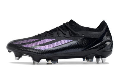 Men's Adidas X Crazyfast.1 SG Soft Ground Low-Tops Football Boots - Black/Purple