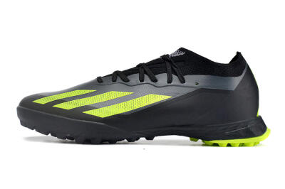 Men's Adidas X Crazyfast.1 TF Artificial Turf Low-Tops Football Shoes - Black/Yellow