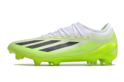 Men's Adidas X Crazyfast.1 Messi FG Firm Ground Low-Tops Football Boots - Green/Black/White