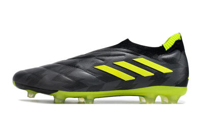 Men's Adidas Copa Pure+ FG Firm Ground Low-Tops Football Boots - Black/Green