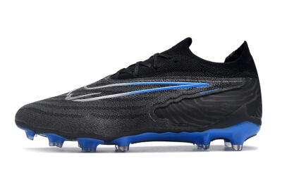 Men's Nike Phantom GX Elite FG Firm Ground Low-Tops Football Boots - Black/Grey/Blue