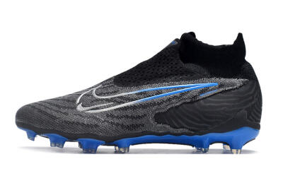 Men's Nike Phantom GX Elite DF Link FG Firm Ground High-Tops Football Boots - Grey/Black/Blue