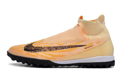 Men's Nike Phantom GX Elite DF Link TF Artificial Turf High-Tops Football Shoes - Yellow/Black/Pink