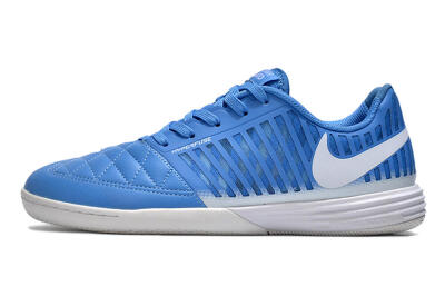 Men's Nike Lunar Gato 2 IC Indoor & Futsal Low-Tops Football Shoes - Blue/White