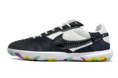 Men's Nike StreetGato IC Indoor & Futsal Low-Tops Football Shoes - Black/White