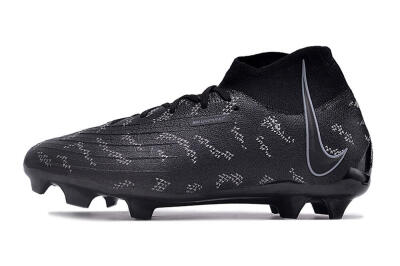 Unisex Nike Phantom Luna Elite FG Firm Ground High-Tops Football Boots - Black/Grey