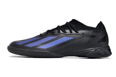 Men's Adidas X Crazyfast.1 IC Indoor & Futsal Low-Tops Football Shoes - Black/Blue