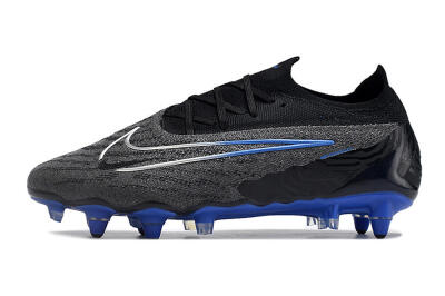 Men's Nike Phantom GX Elite Link Pro SG Soft Ground Low-Tops Football Boots - Black/Grey/Blue