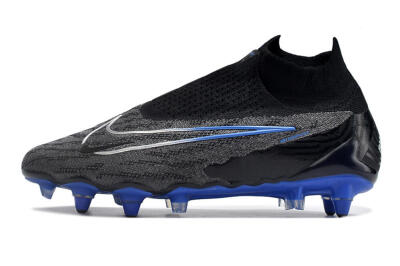 Men's Nike Phantom GX Elite DF Link Pro SG Soft Ground High-Tops Football Boots - Black/Grey/Blue
