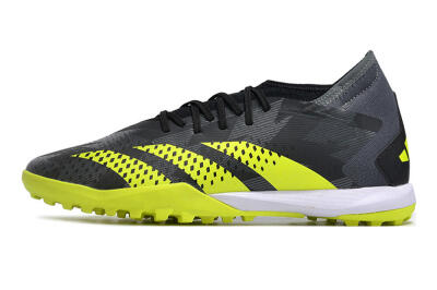 Men's Adidas Predator Accuracy.3 TF Artificial Turf Low-Tops Football Shoes - Black/Green/White