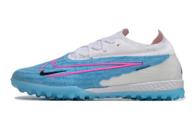 Men's Nike Phantom GX Elite TF Artificial Turf Low-Tops Football Shoes - Blue/White/Pink