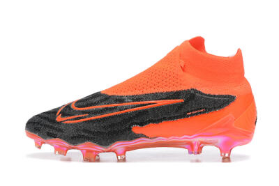 Men's Nike Phantom GX Elite FG Firm Ground High-Tops Football Boots - Orange/Black/Grey