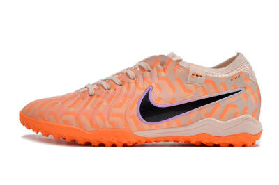 Unisex Nike Tiempo Legend 10 Elite TF Artificial Turf Low-Tops Football Shoes - Orange/White/Black