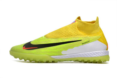 Men's Nike Phantom GX Elite DF Link TF Artificial Turf High-Tops Football Shoes - Yellow/Black/Red
