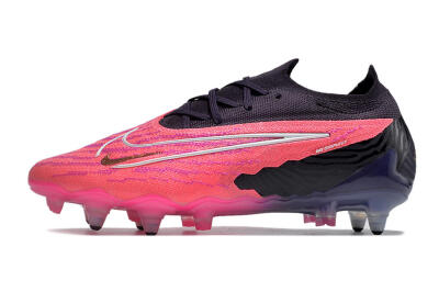 Men's Nike Phantom GX Elite Link Pro SG Soft Ground Low-Tops Football Boots - Pink/White/Black