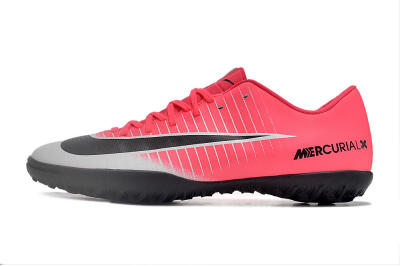 Men's NIke Mercuricalx Victory 6 TF Artificial Turf Low-Tops Football Shoes - Pink/Grey/Black