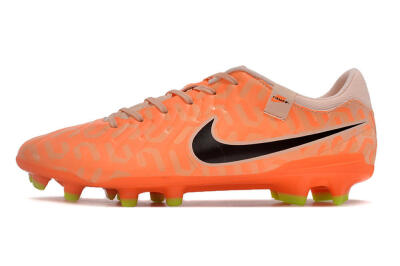 Men's Nike Tiempo Legend 10 Academy FG Firm Ground Low-Tops Football Boots - Pink/Black/Orange