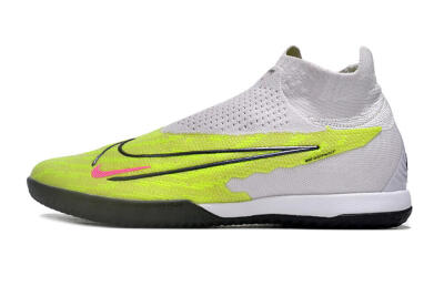 Men's Nike Phantom GX Elite DF IC Indoor & Futsal High-Tops Football Shoes - Yellow/Grey/Red/Black